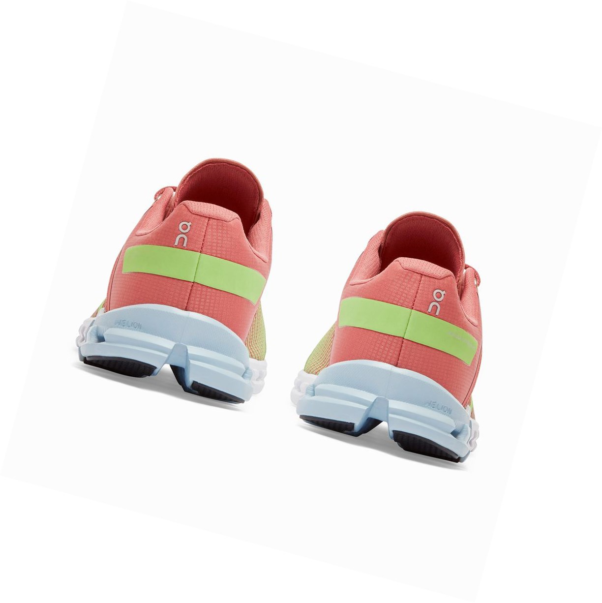 Buty Do Biegania Szosowe Damskie On Cloudflow Zielone Różowe | 265380-EGO