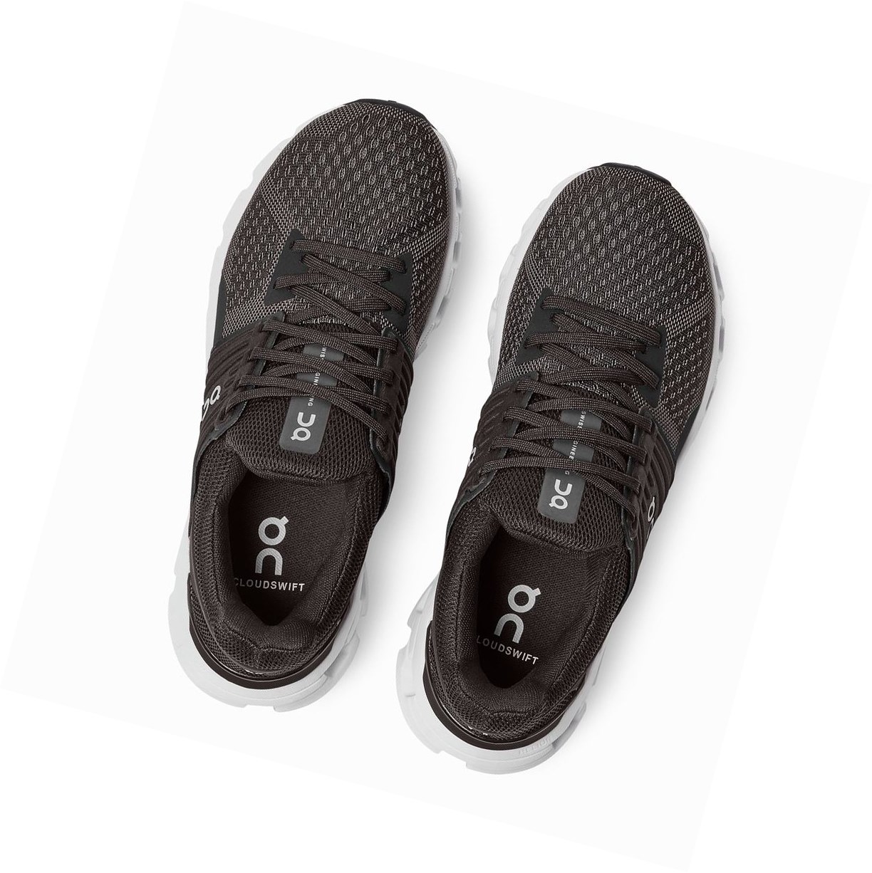 Buty Do Biegania Szosowe Damskie On Cloudswift Czarne | 492076-QDK
