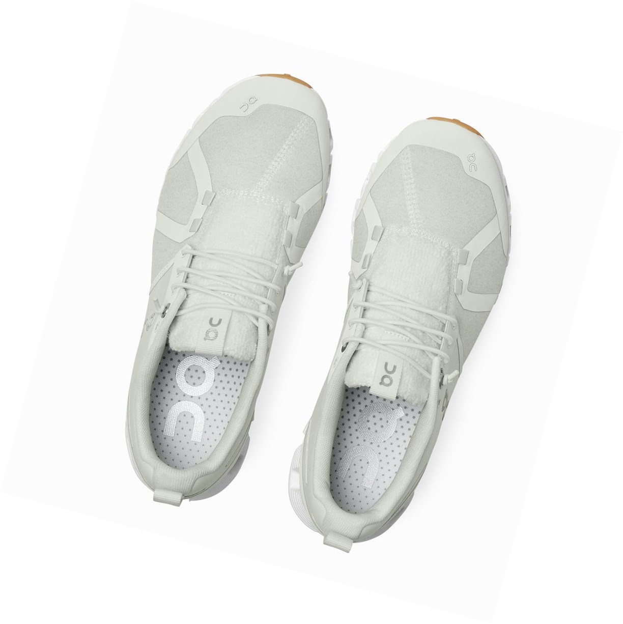 Buty Do Biegania Szosowe Damskie On Cloud Terry Białe | 584391-ICY