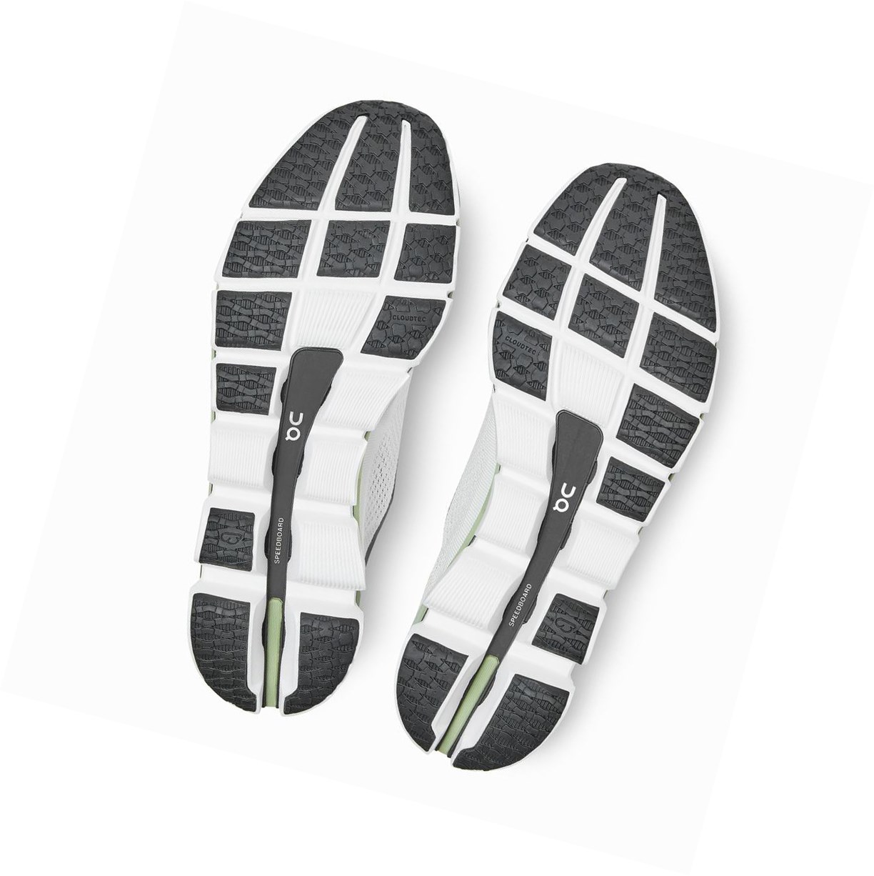 Buty Do Biegania Szosowe Damskie On Cloudboom Białe Czarne | 843075-FOT