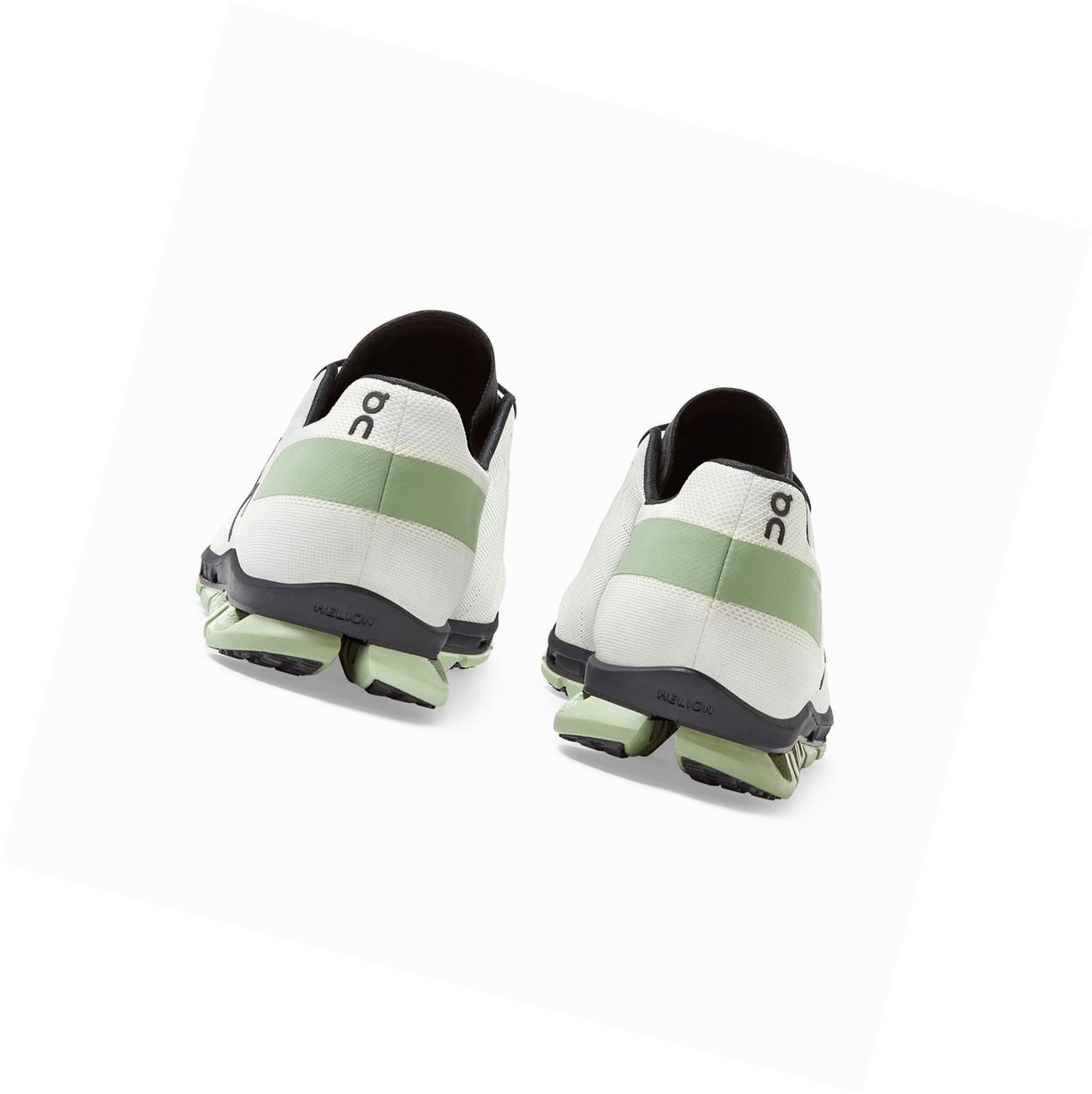 Buty Do Biegania Szosowe Męskie On Cloudflash Białe Czarne | 245089-YVJ