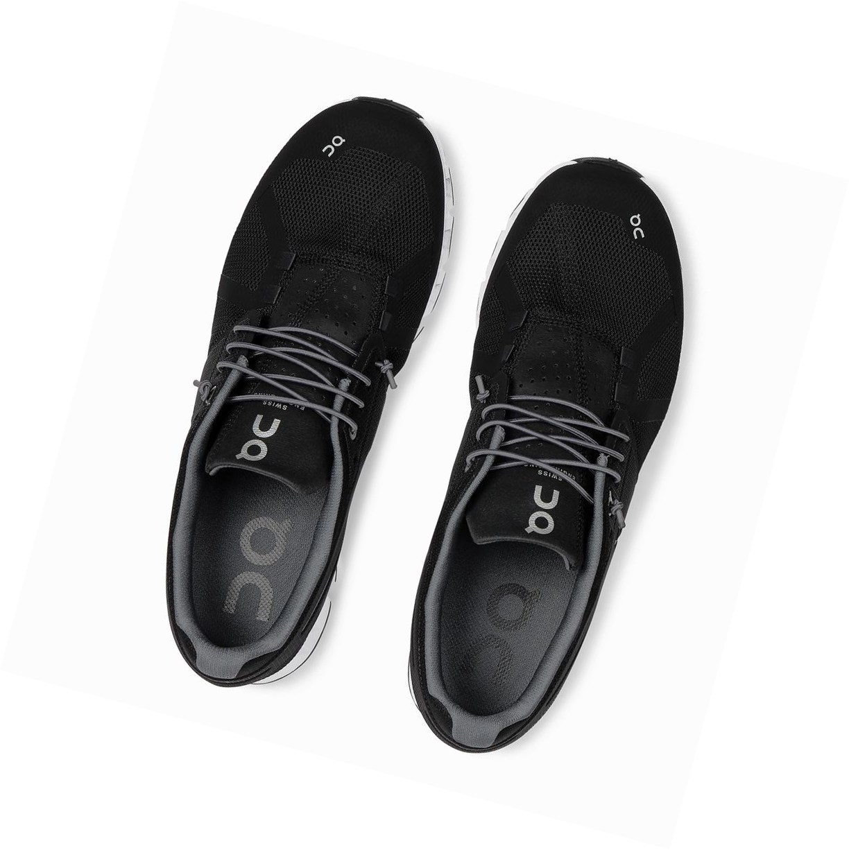 Buty Do Biegania Szosowe Męskie On Cloud Czarne Białe | 507394-HML