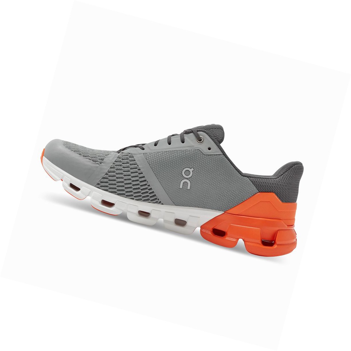 Buty Do Biegania Szosowe Męskie On Cloudflyer Szare Pomarańczowe | 658419-RUK