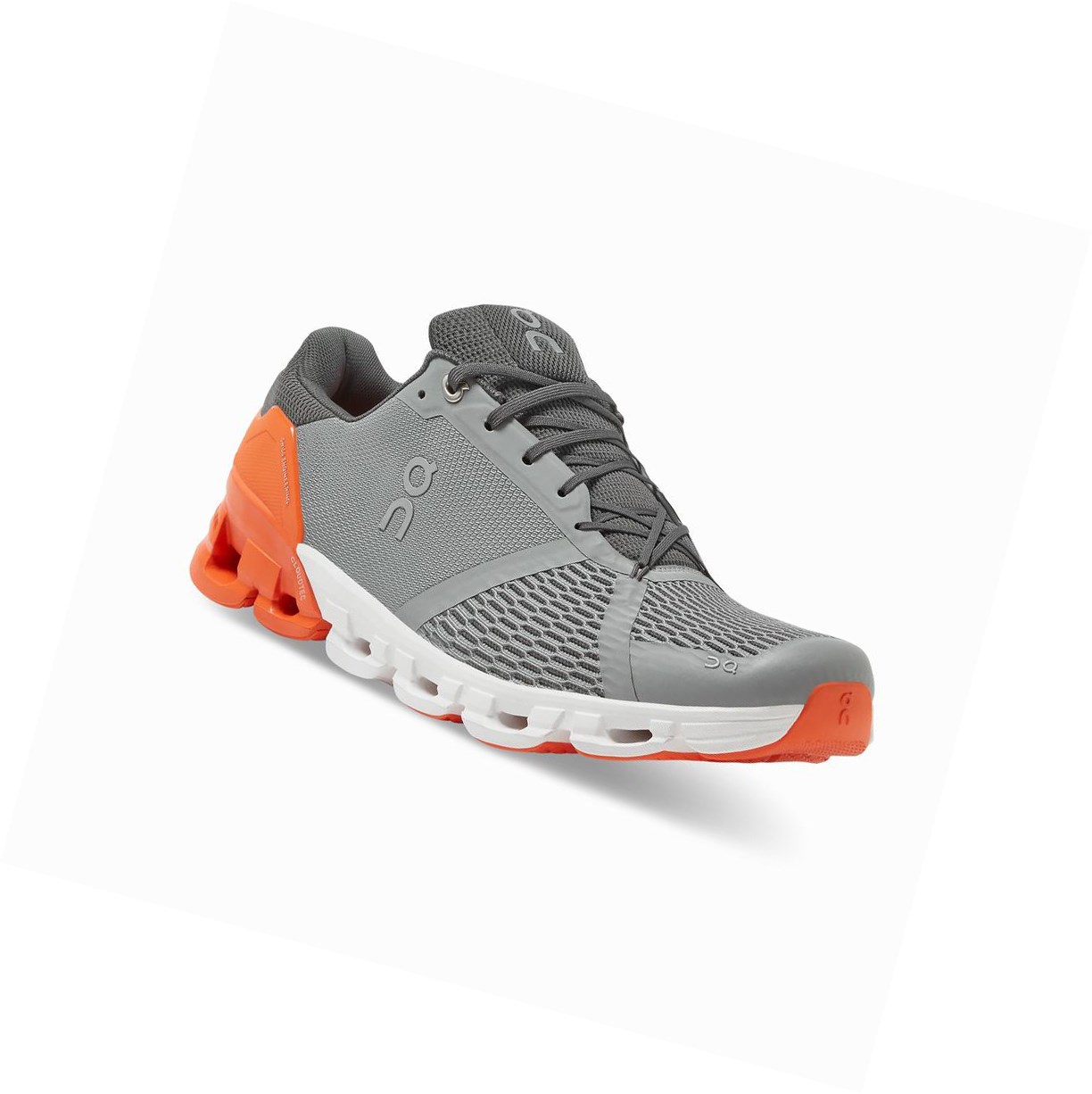 Buty Do Biegania Szosowe Męskie On Cloudflyer Szare Pomarańczowe | 658419-RUK
