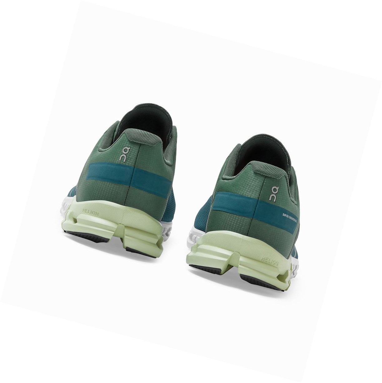 Buty Do Biegania Szosowe Męskie On Cloudflow Zielone Niebieskie | 716253-YHN
