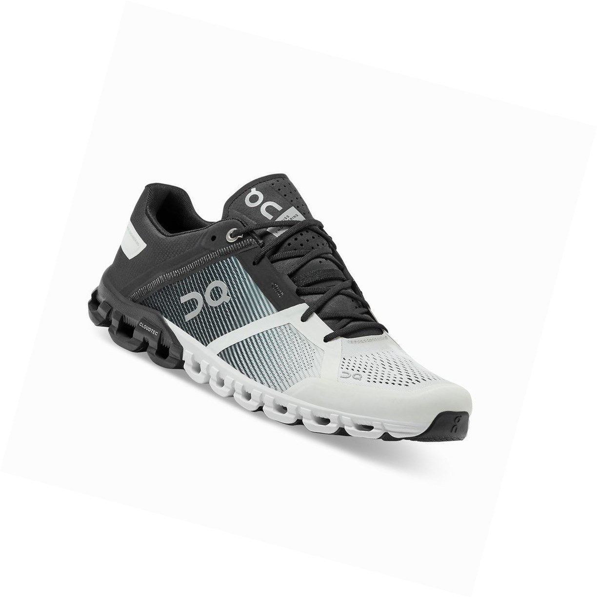 Buty Do Biegania Szosowe Męskie On Cloudflow Czarne Białe | 865042-LXD
