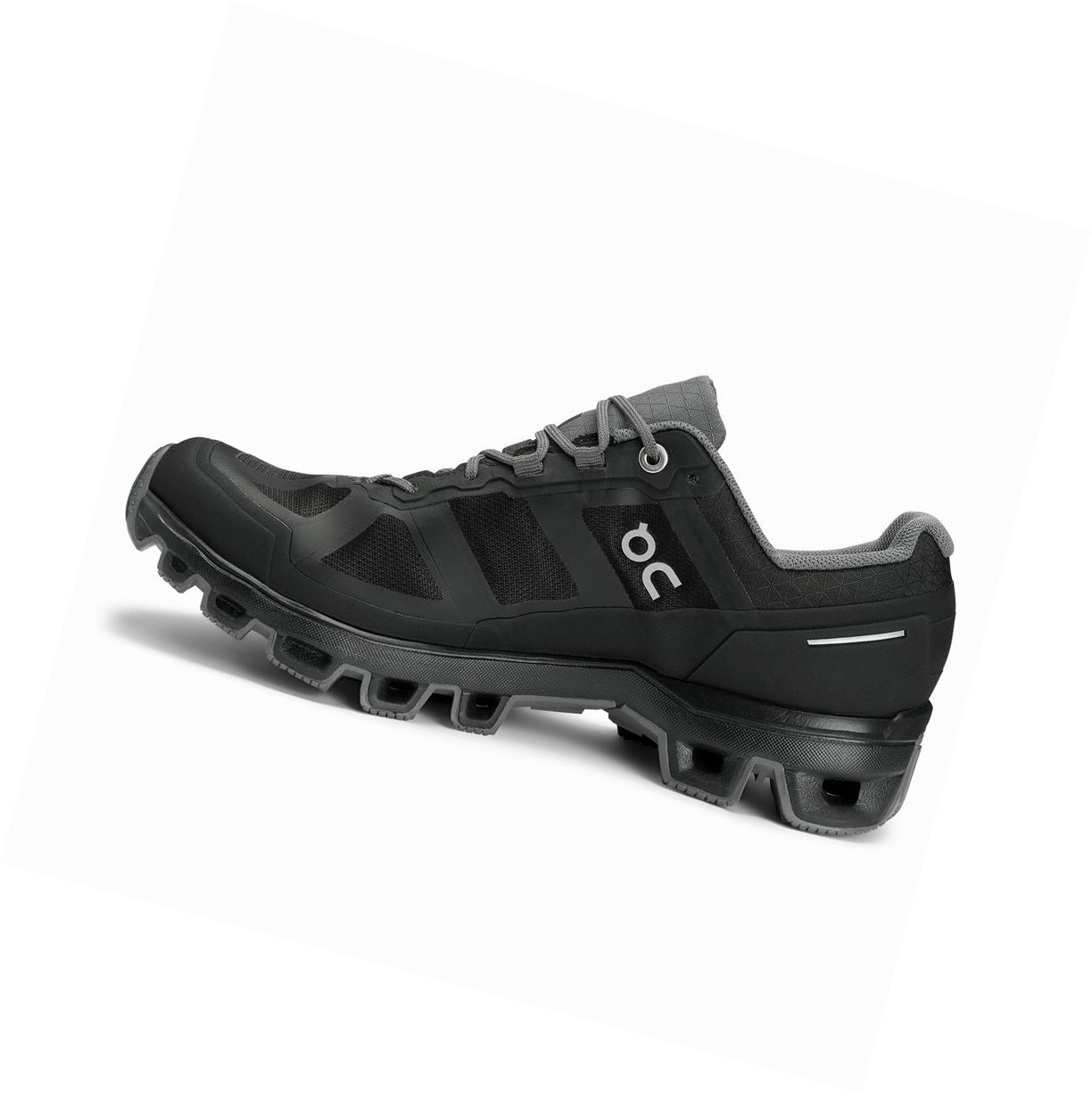 Buty Do Biegania W Terenie Damskie On Cloudventure Nieprzemakalne Czarne | 217059-MFK