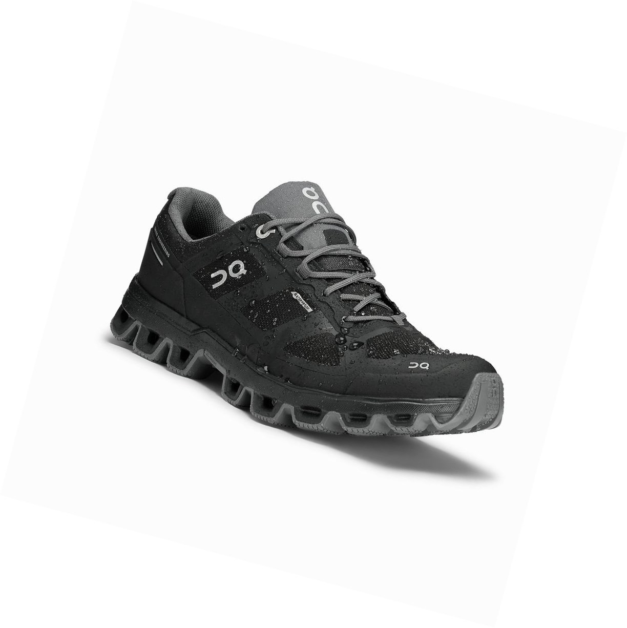 Buty Do Biegania W Terenie Damskie On Cloudventure Nieprzemakalne Czarne | 217059-MFK