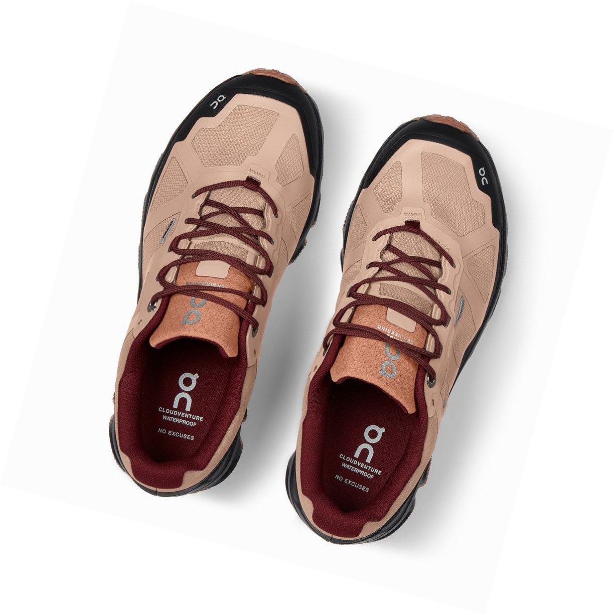 Buty Do Biegania W Terenie Damskie On Cloudventure Nieprzemakalne Brązowe Różowe | 258439-ACY