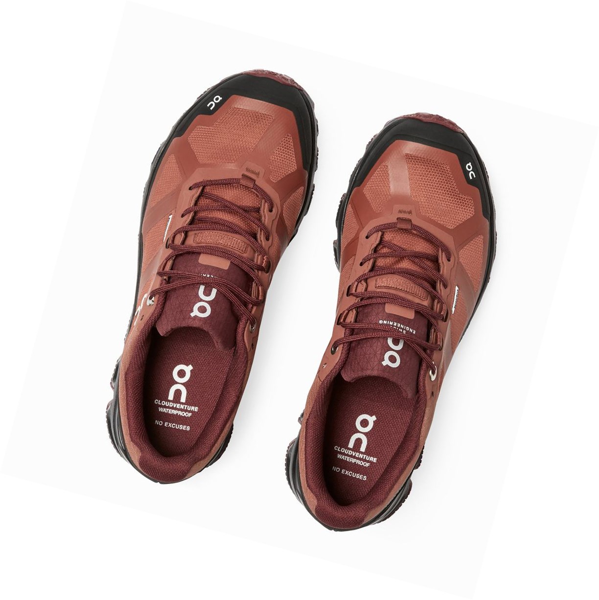 Buty Do Biegania W Terenie Damskie On Cloudventure Nieprzemakalne Brązowe Różowe | 345879-WGS