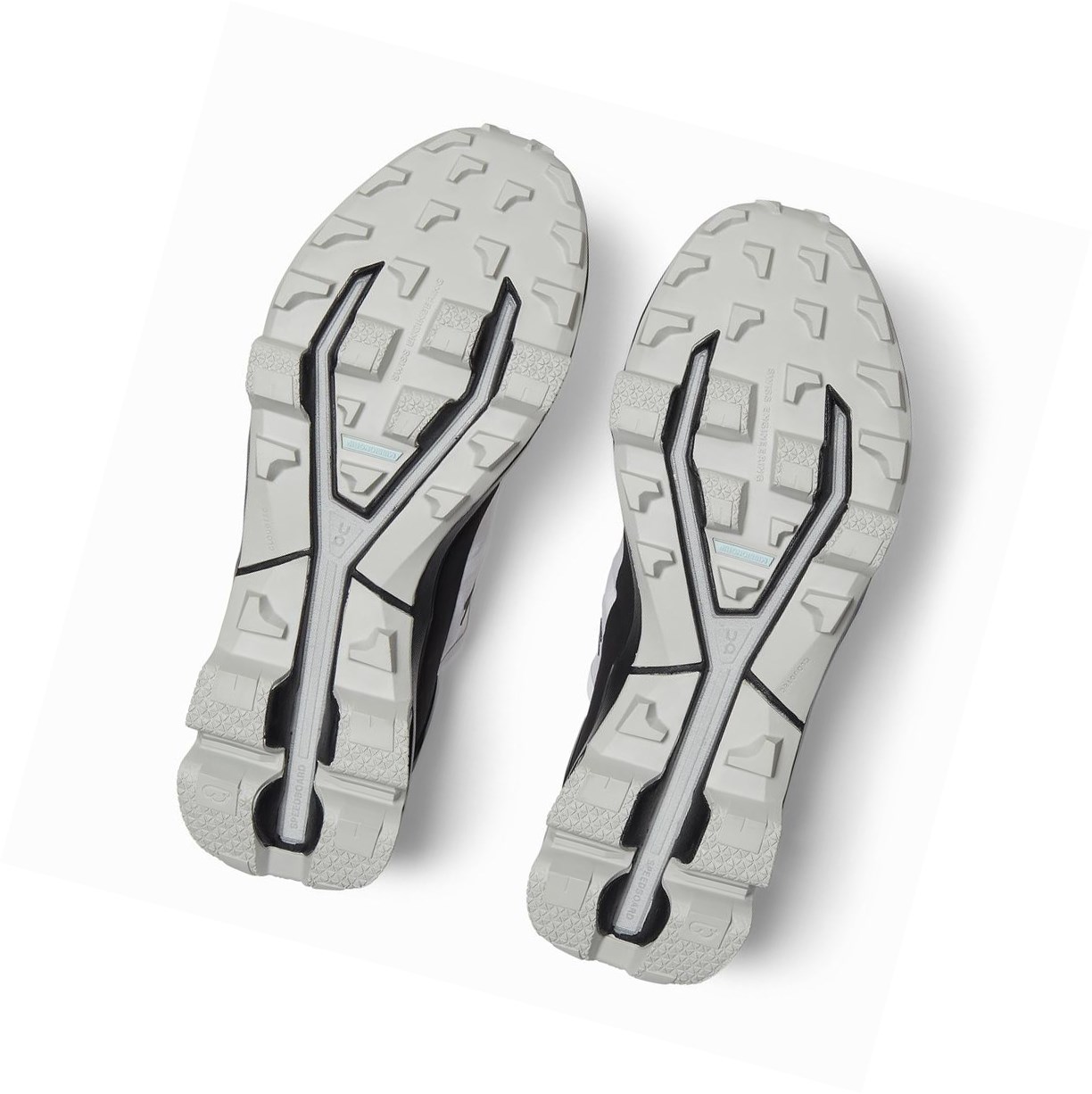 Buty Do Biegania W Terenie Damskie On Cloudventure Peak Białe Czarne | 478019-NTC