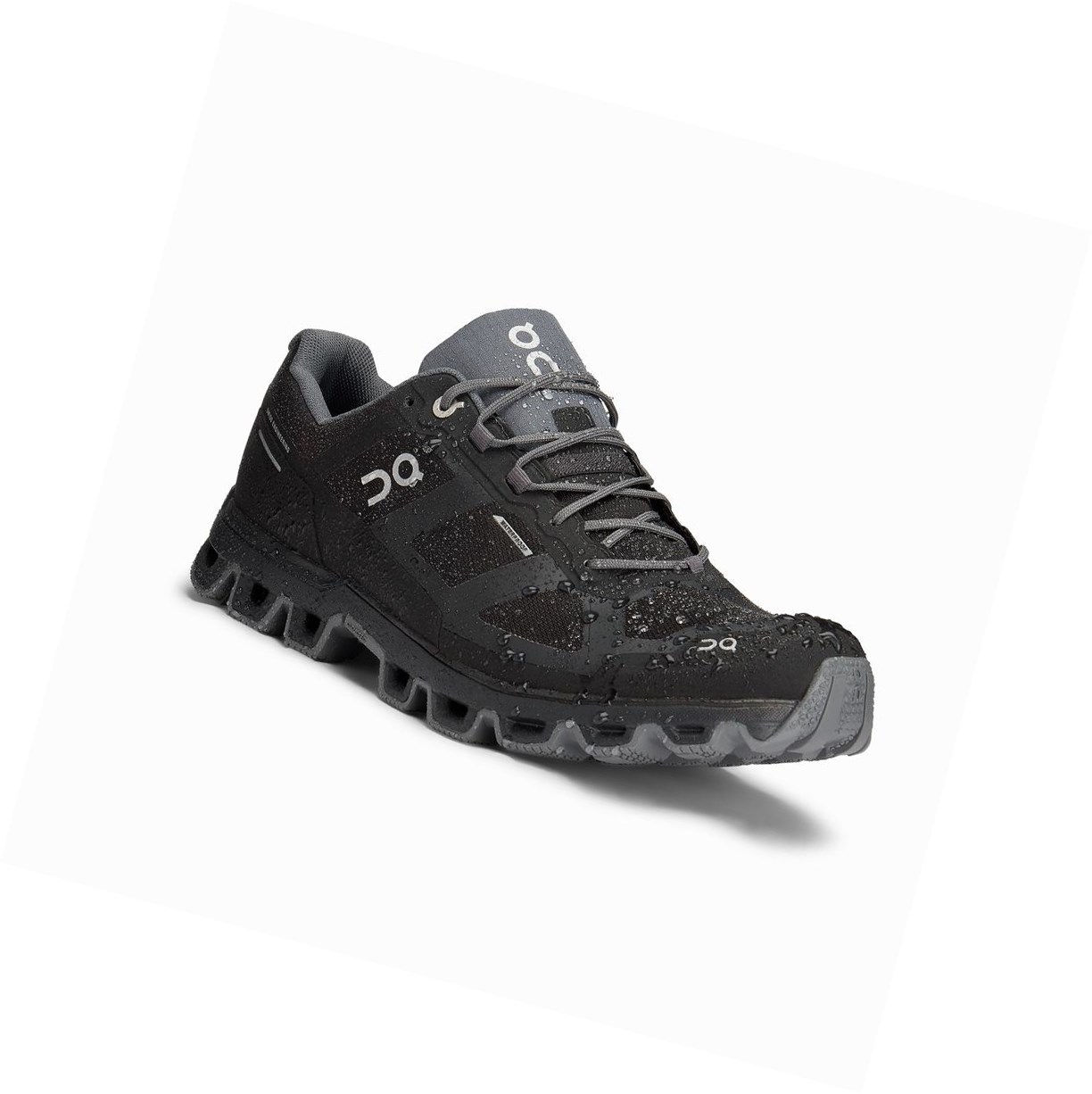 Buty Do Biegania W Terenie Męskie On Cloudventure Nieprzemakalne Czarne | 254609-XAF