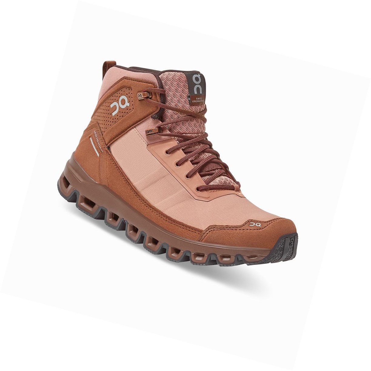 Buty Trekkingowe Damskie On Cloudridge Brązowe Różowe | 081639-CJU