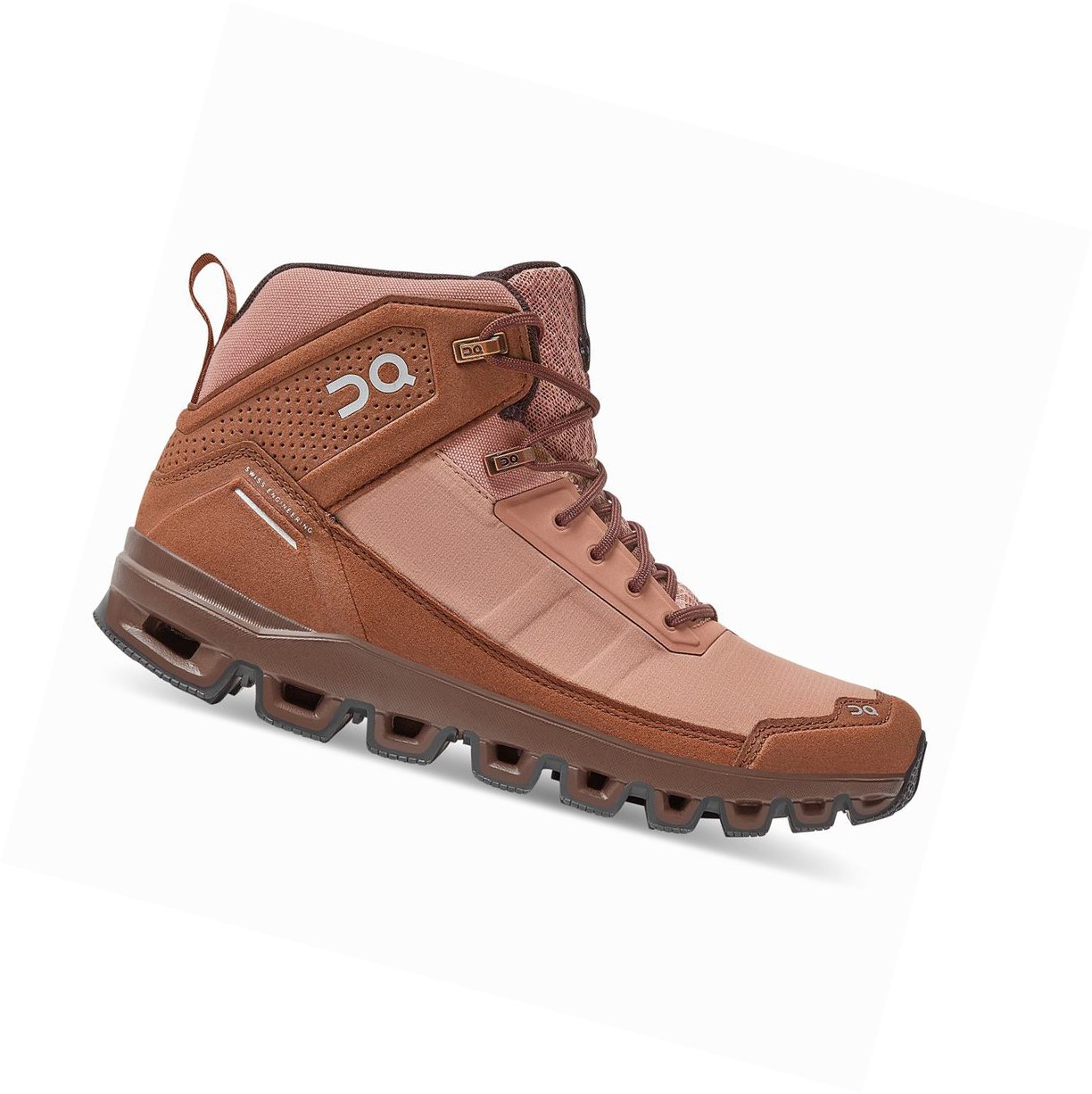 Buty Trekkingowe Damskie On Cloudridge Brązowe Różowe | 081639-CJU