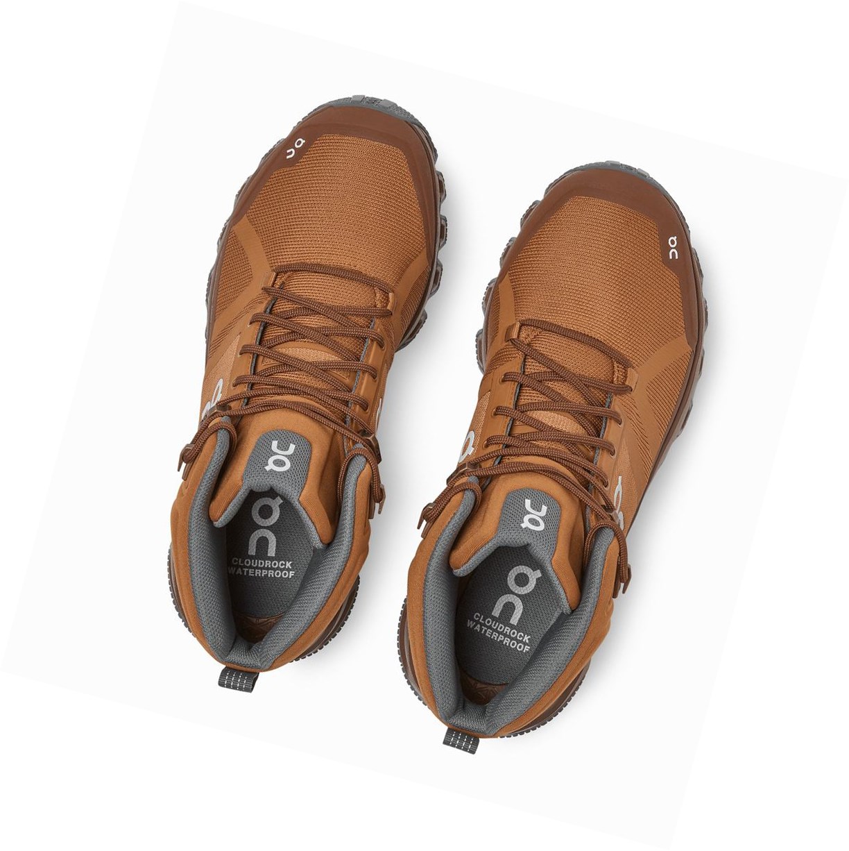 Buty Trekkingowe Damskie On Cloudrock Nieprzemakalne Brązowe | 621385-PQL
