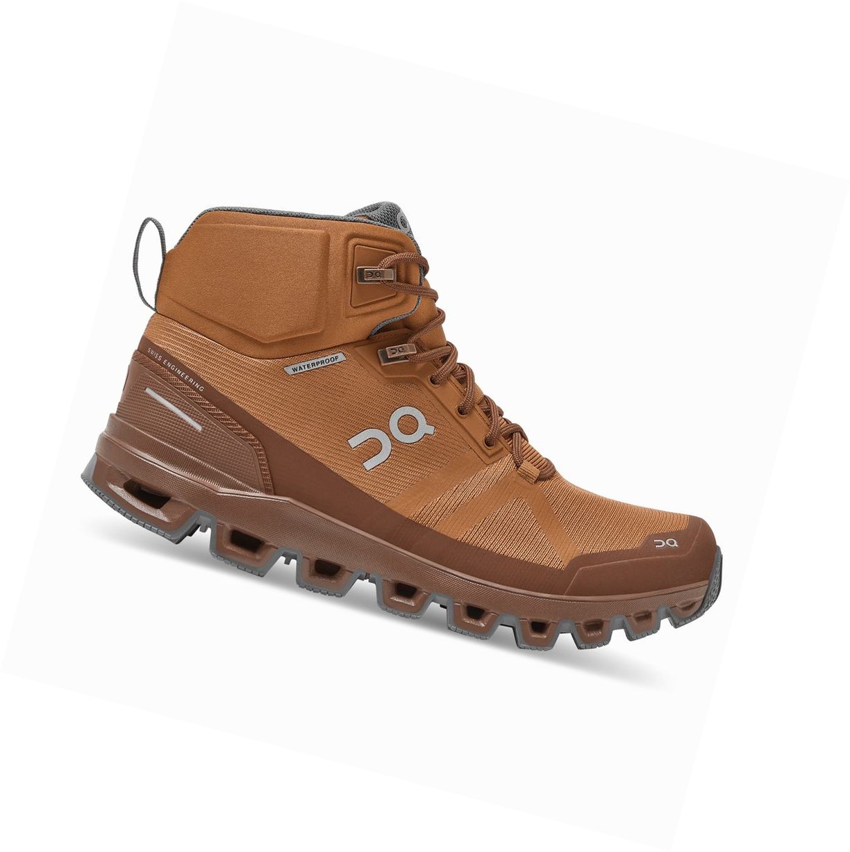 Buty Trekkingowe Damskie On Cloudrock Nieprzemakalne Brązowe | 621385-PQL