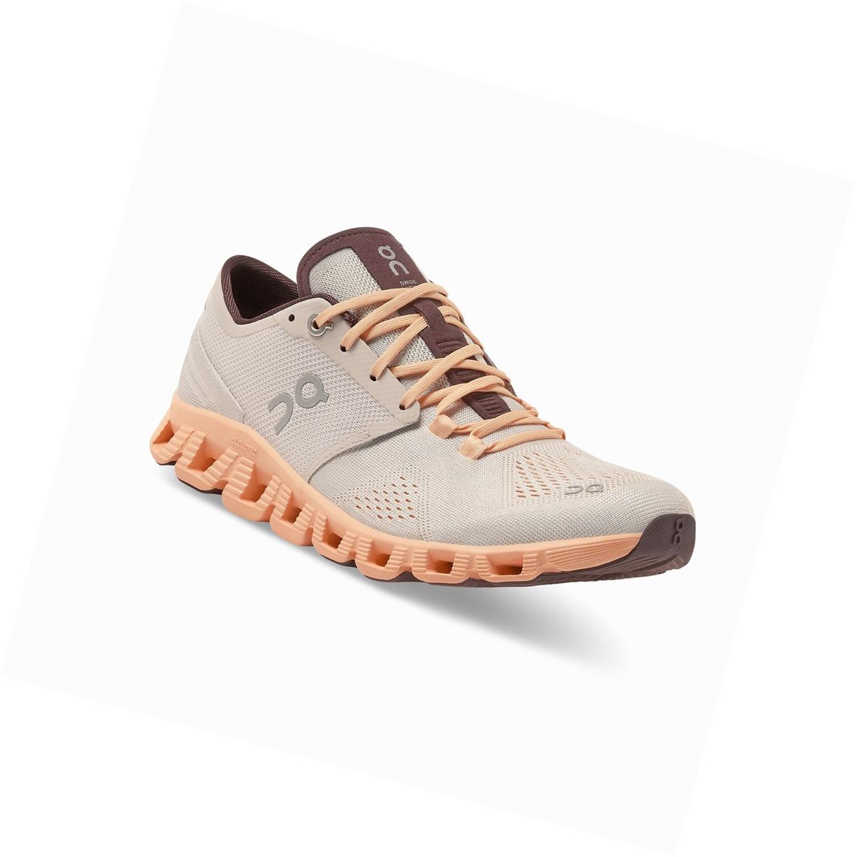 Buty Treningowe Damskie On Cloud X Srebrne | 456120-TJR