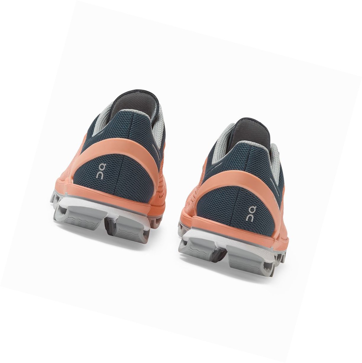 Buty Treningowe Damskie On Cloudsurfer Koralowe Granatowe | 953817-KEO