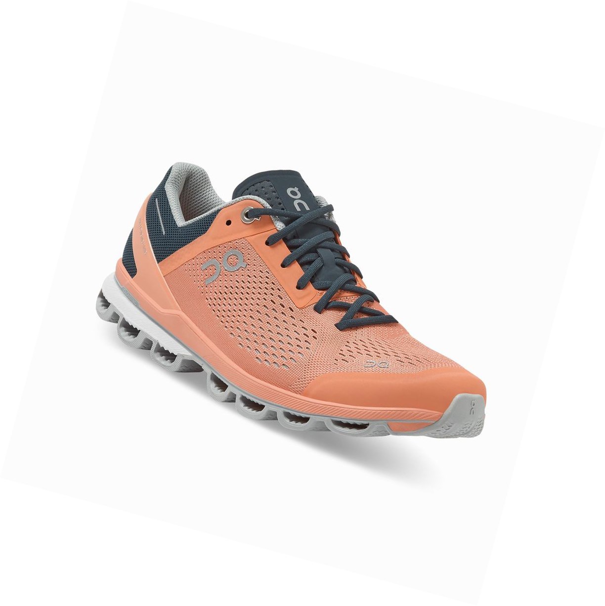 Buty Treningowe Damskie On Cloudsurfer Koralowe Granatowe | 953817-KEO