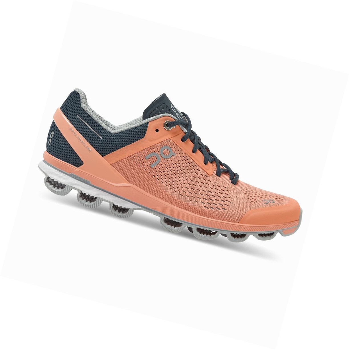 Buty Treningowe Damskie On Cloudsurfer Koralowe Granatowe | 953817-KEO