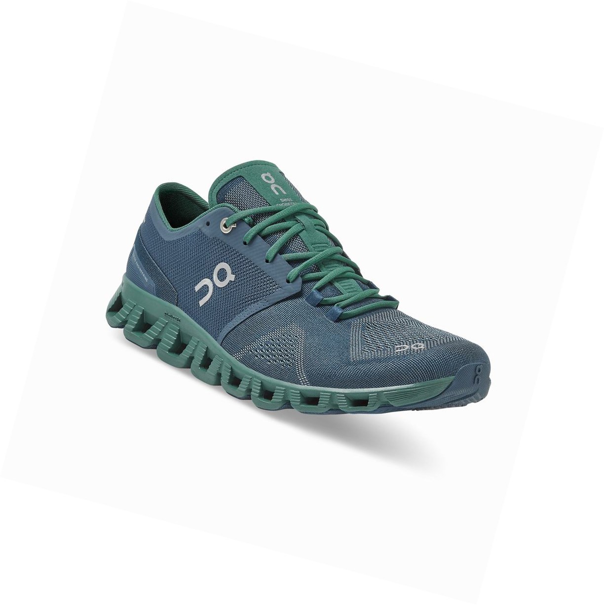 Buty Treningowe Męskie On Cloud X Zielone Ciemny Niebieskie | 250431-IRZ