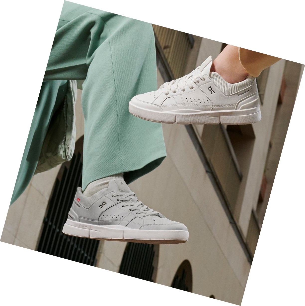 Buty do Tenisa Damskie On THE ROGER Clubhouse Białe | 819367-KRX