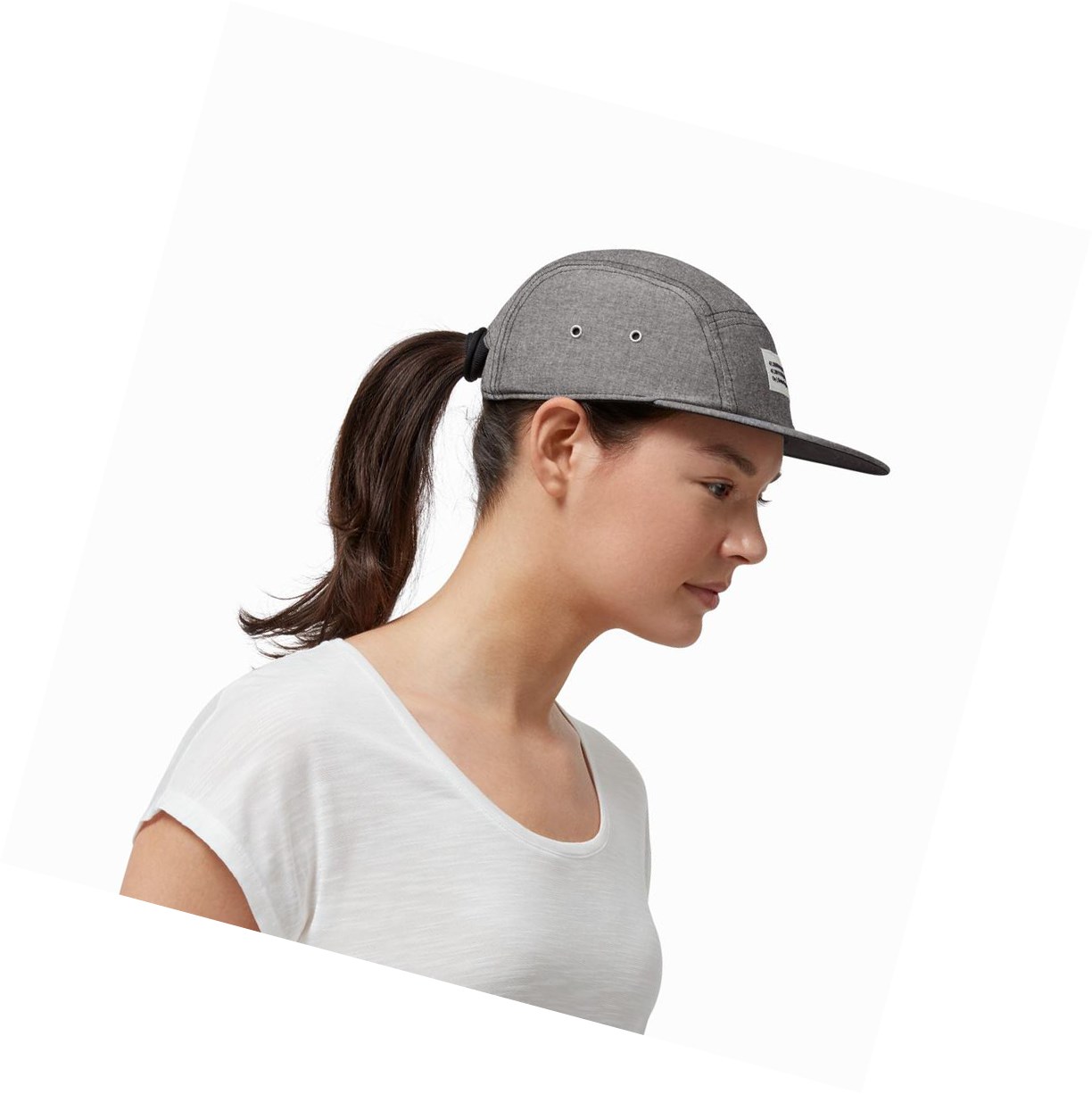 Czapki Damskie On 5 Panel Szare | 671902-QTU