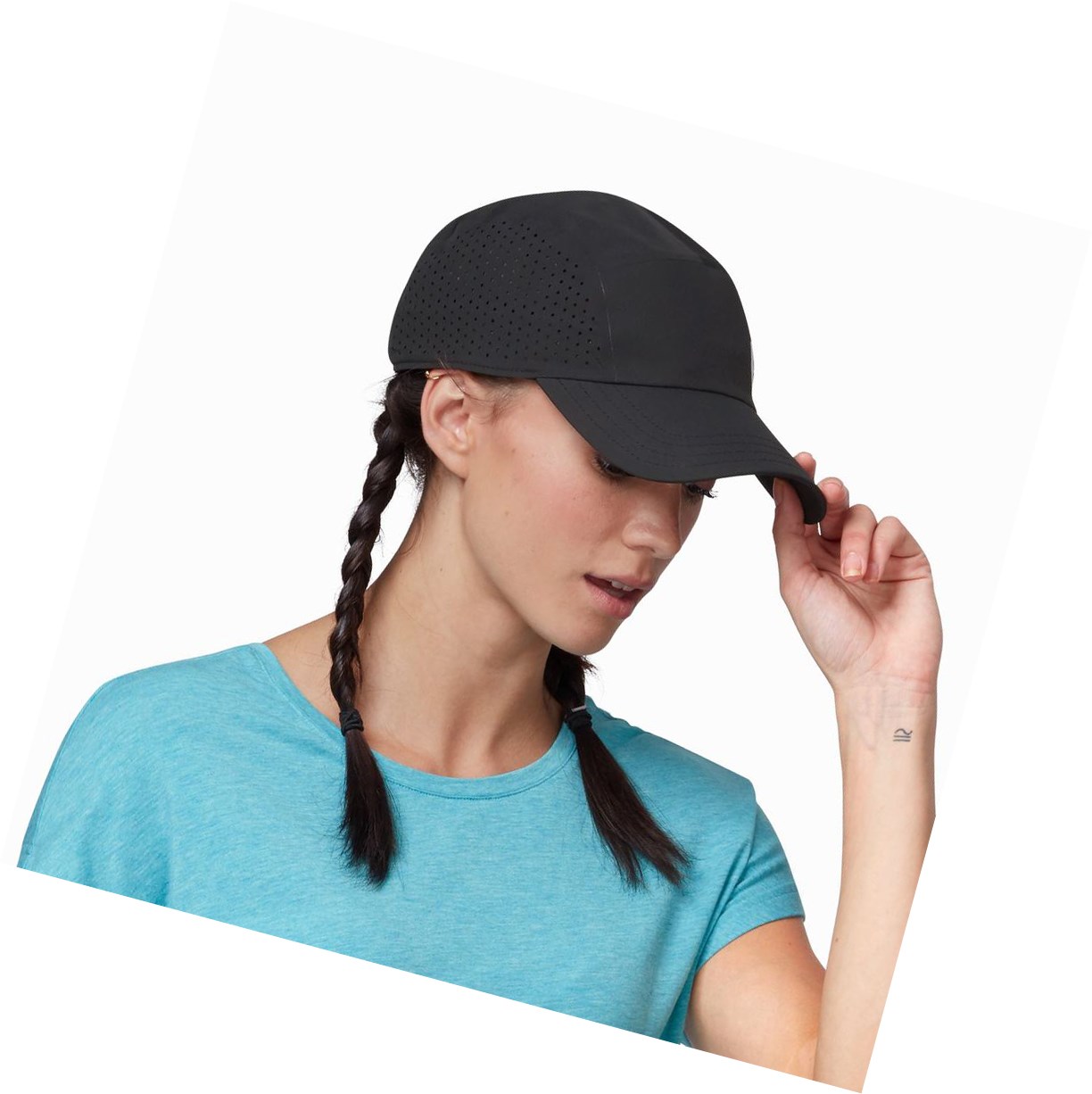 Czapki Damskie On Lekkie Czarne | 429851-JHW