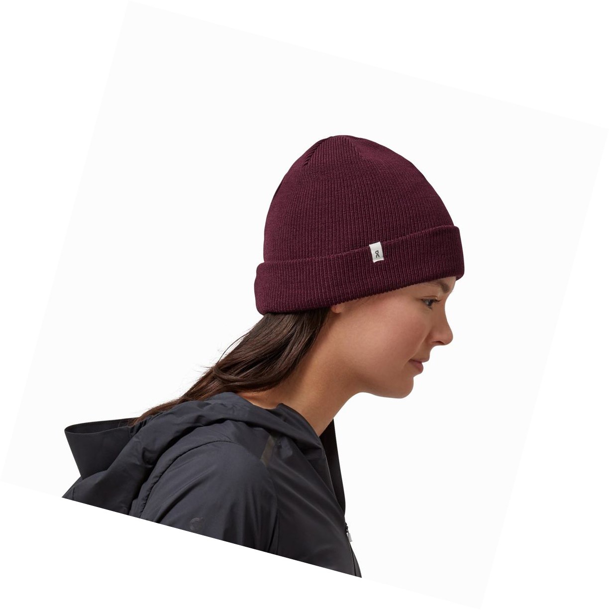 Czapki Damskie On Merino Czerwone | 126845-LTC