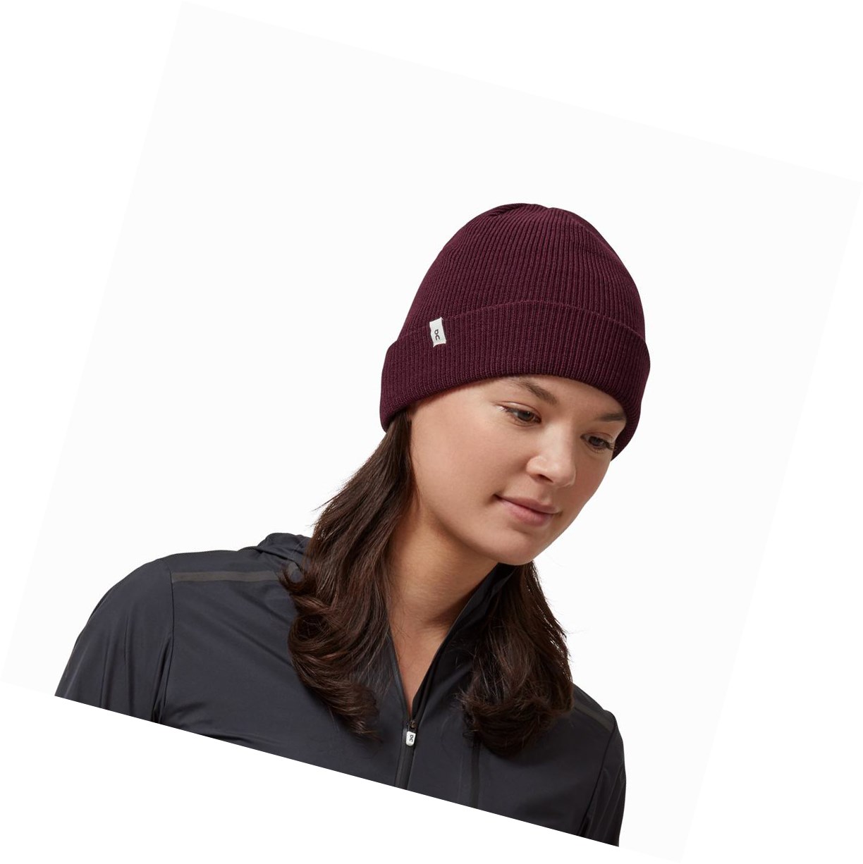 Czapki Damskie On Merino Czerwone | 126845-LTC