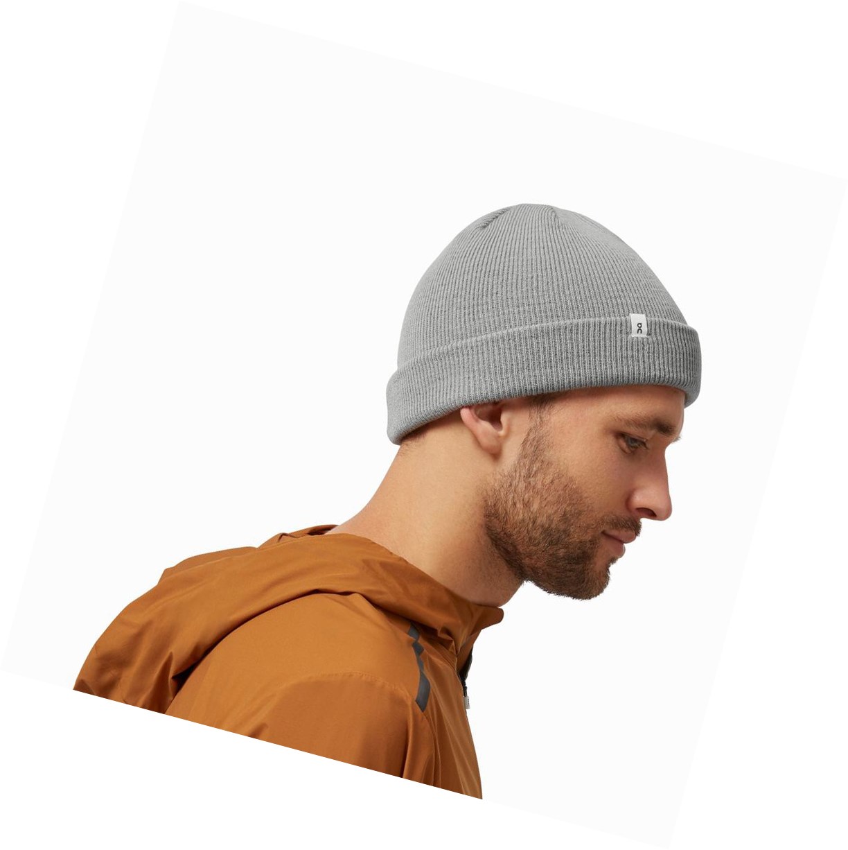 Czapki Męskie On Merino Beanie Szare | 530728-AOJ