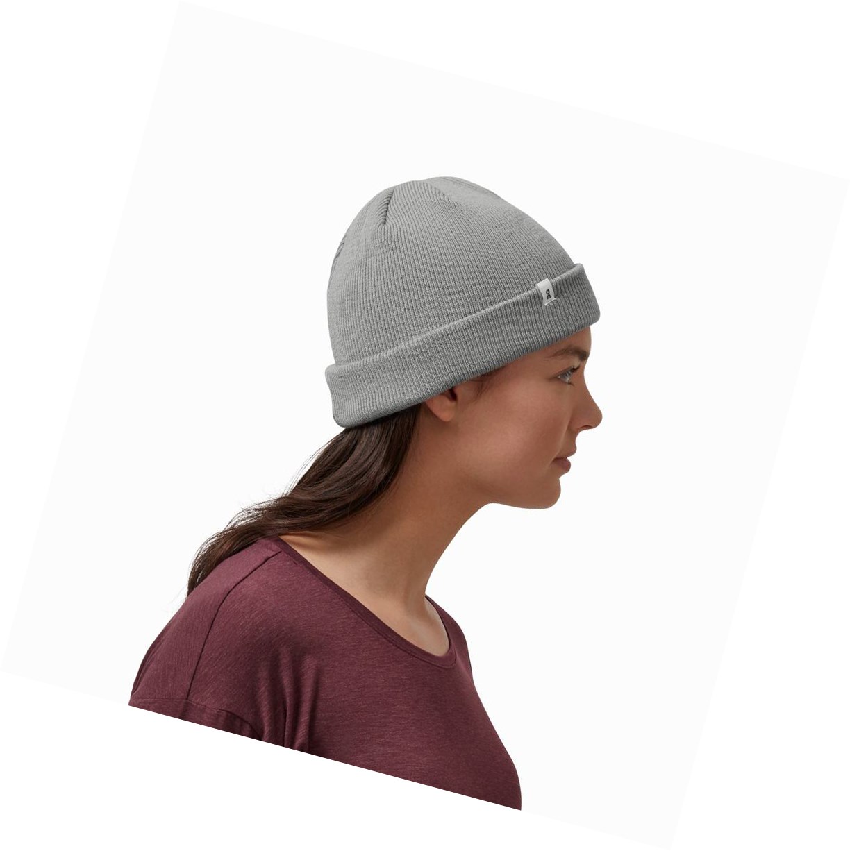 Czapki Męskie On Merino Beanie Szare | 530728-AOJ