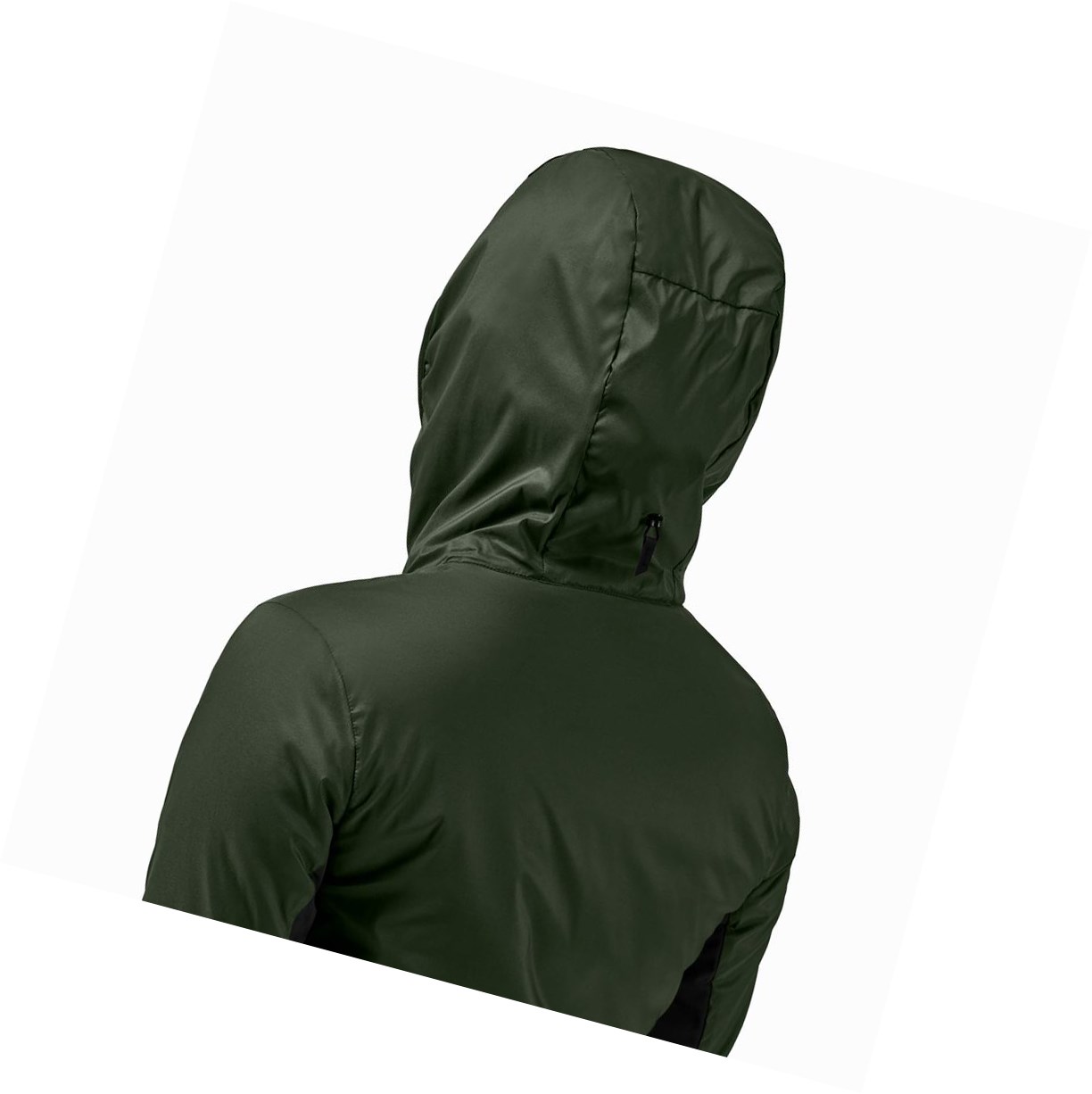 Kurtka Damskie On Insulator Ciemny Zielone Czarne | 452836-KAC