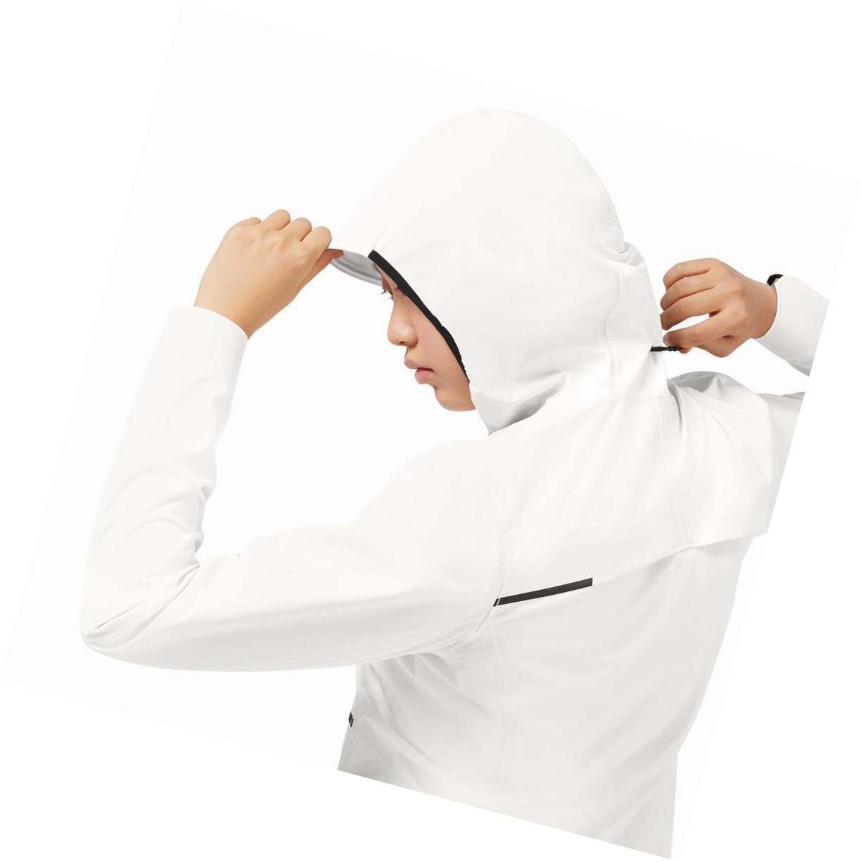 Kurtka Damskie On Nieprzemakalne Anorak Białe | 410963-QFY