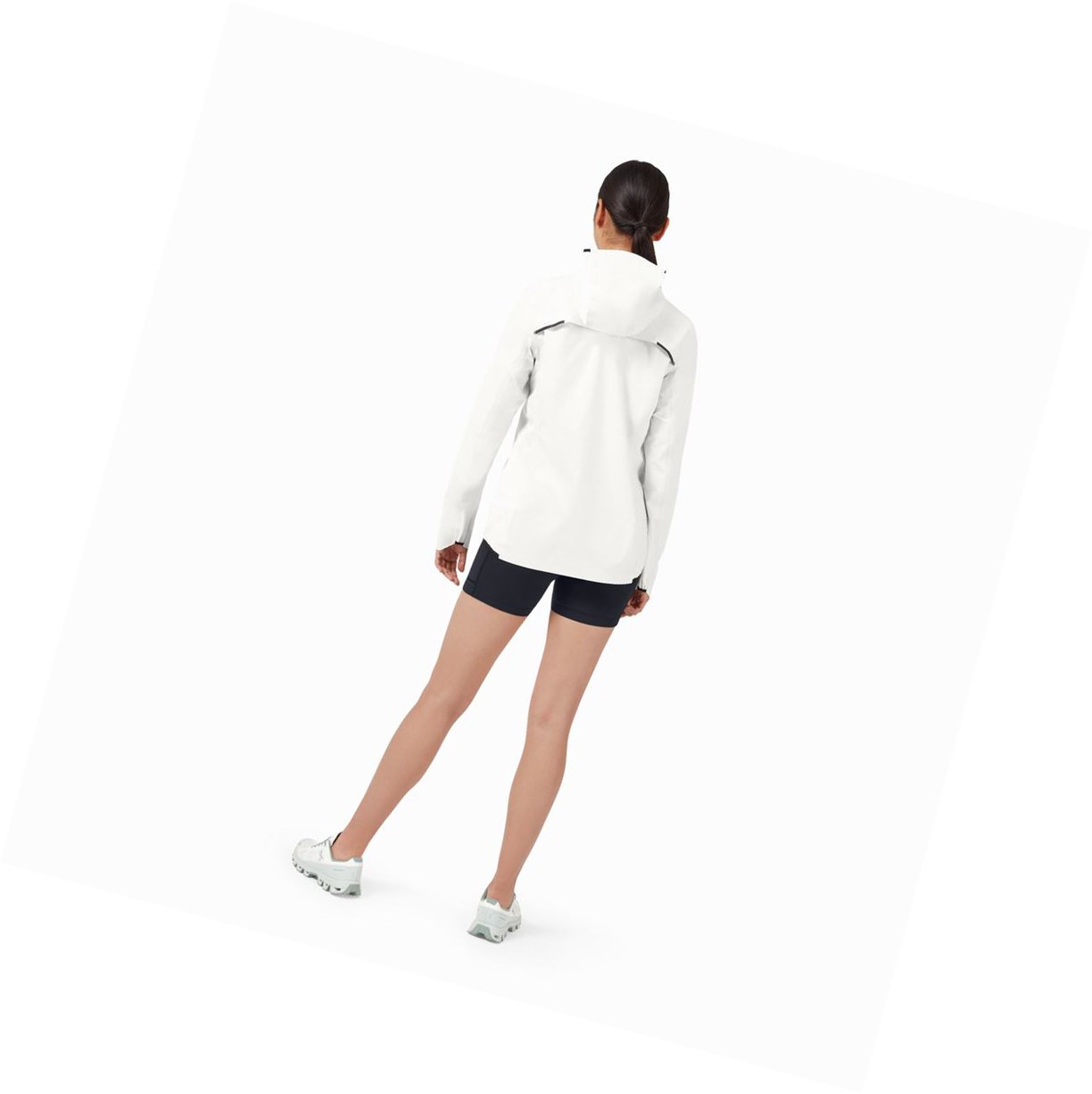 Kurtka Damskie On Nieprzemakalne Anorak Białe | 410963-QFY