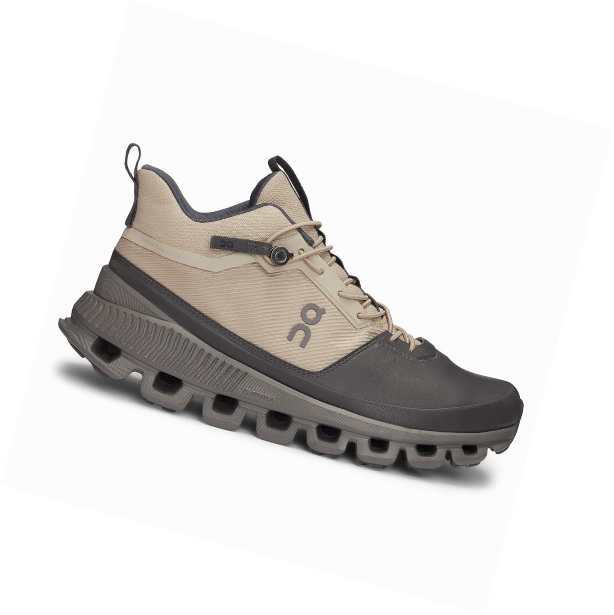 Trampki Damskie On Cloud Hi Czarne Brązowe | 825697-KDN