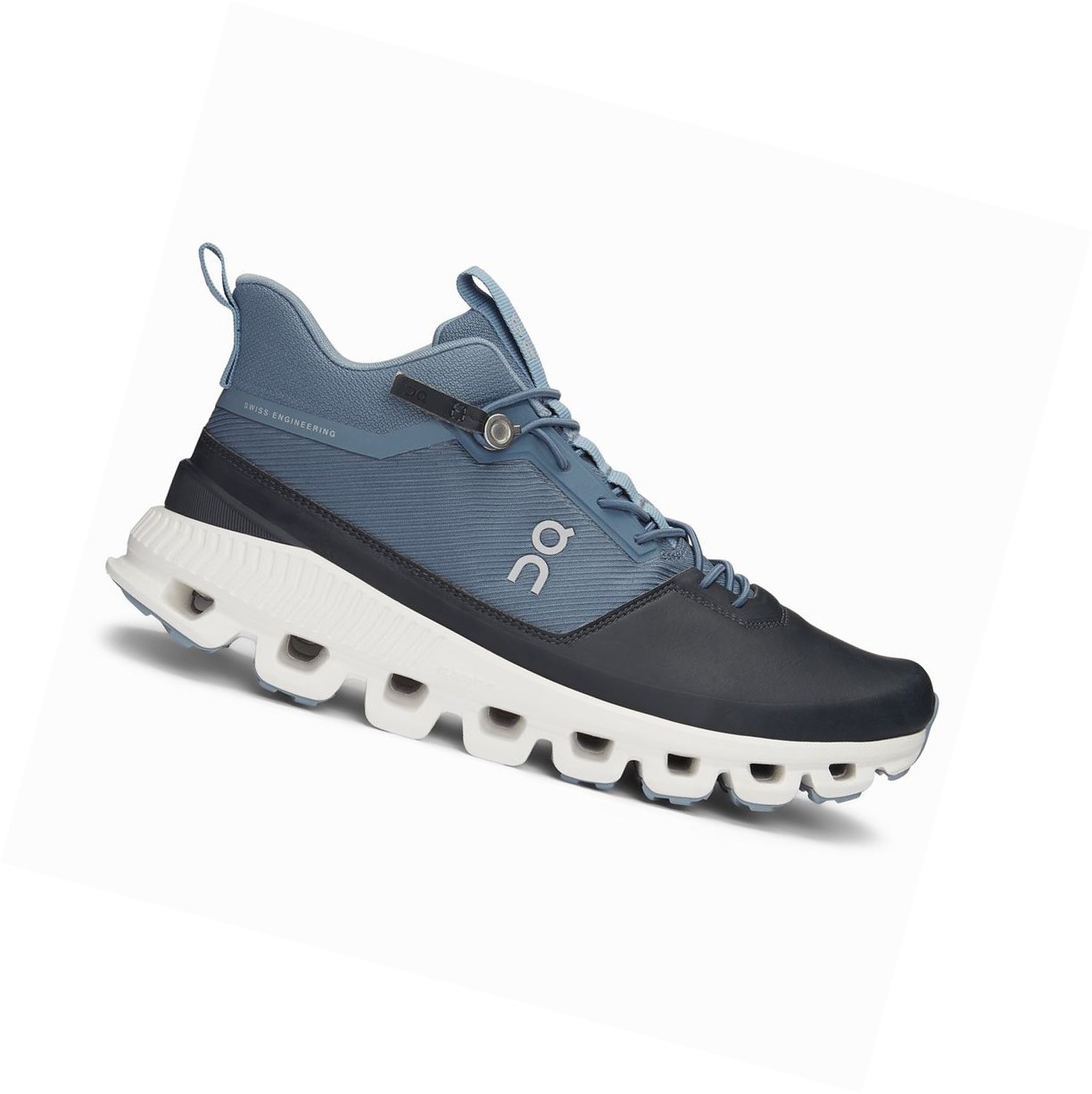 Trampki Damskie On Cloud Hi Czarne Granatowe | 896017-RMS