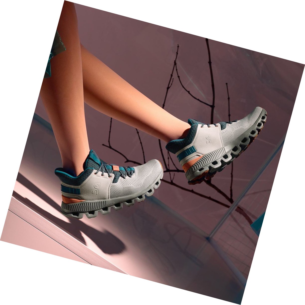 Trampki Damskie On Cloud Hi Edge Szare | 924310-QRH