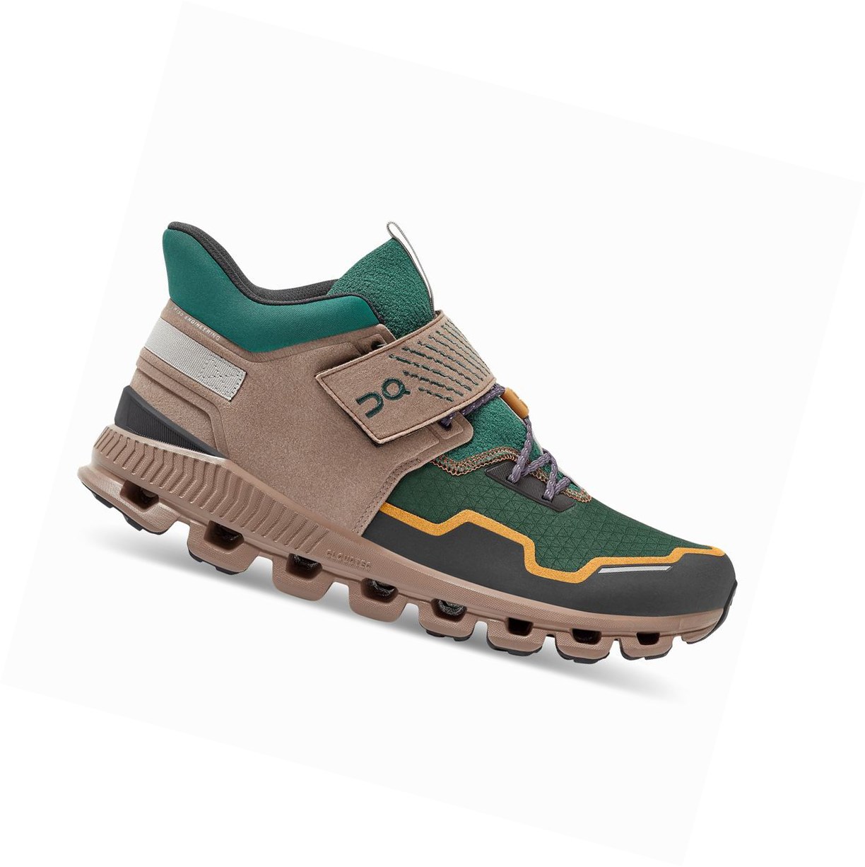 Trampki Męskie On Cloud Hi Edge Defy Zielone | 298341-ZER