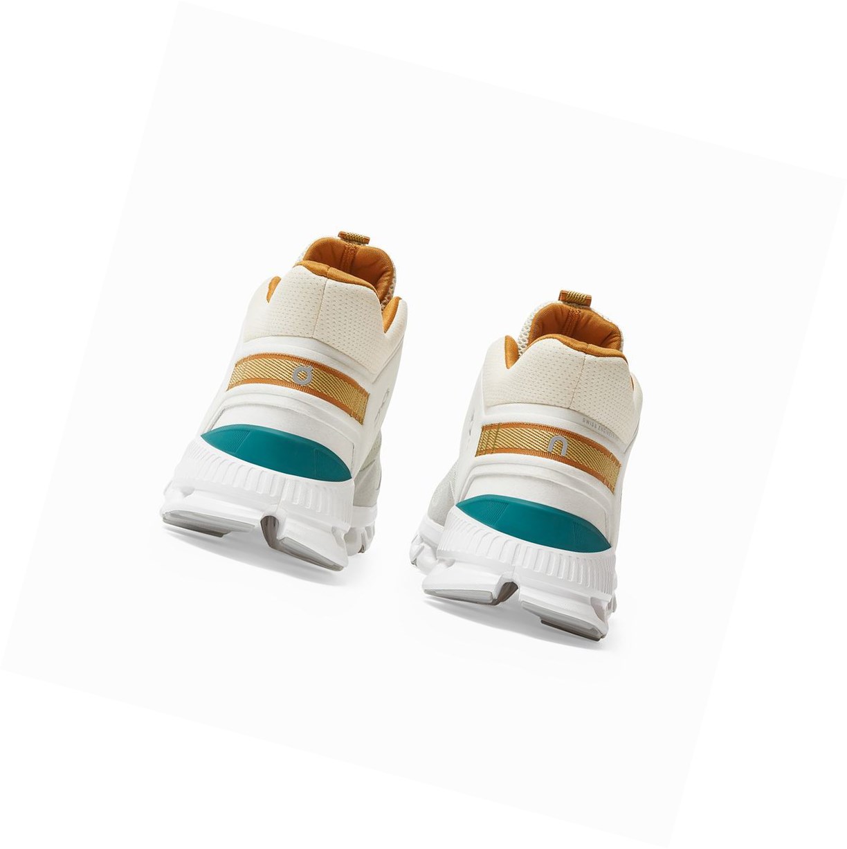 Trampki Męskie On Cloud Hi Edge Khaki Białe | 789623-XHL